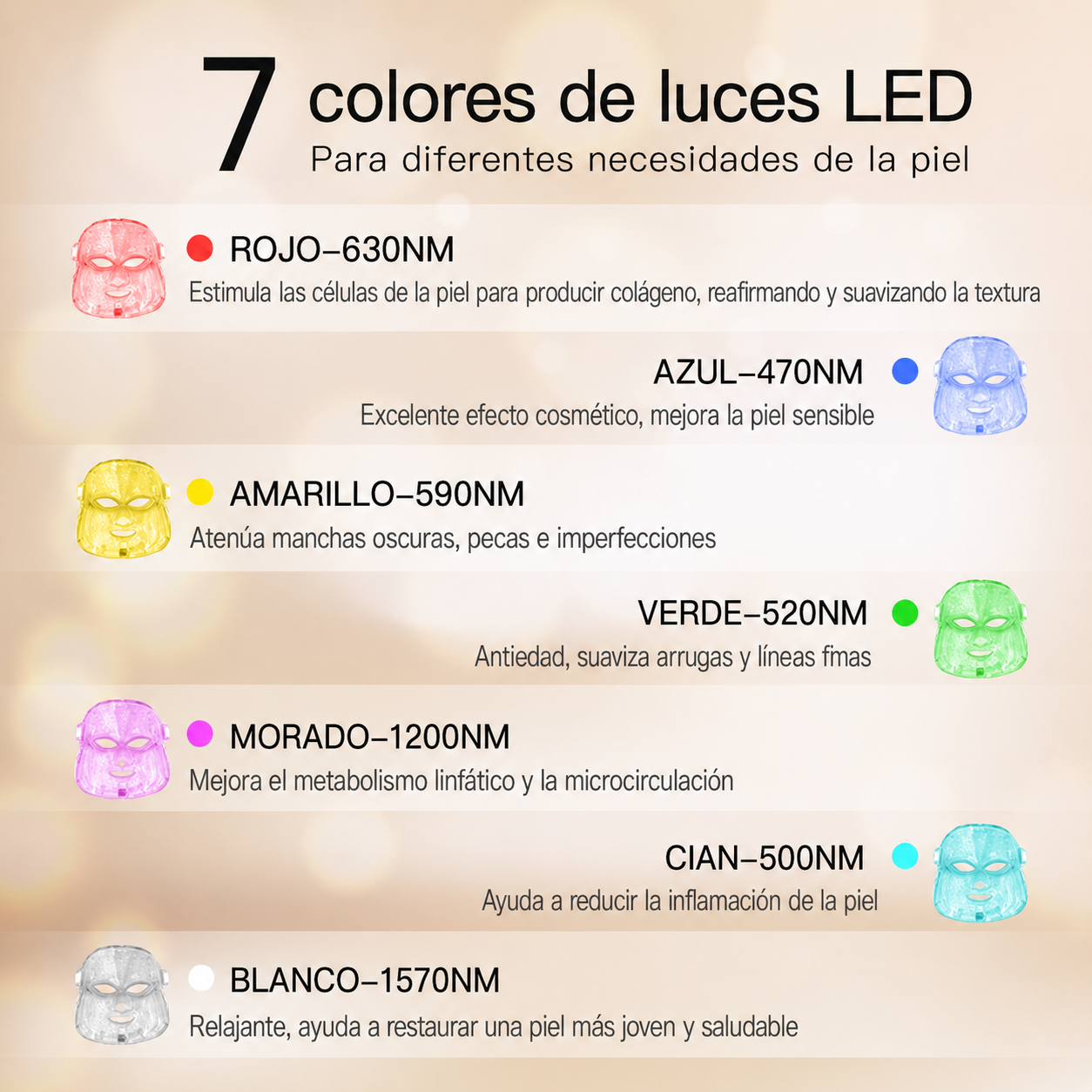 Máscara LED Facial