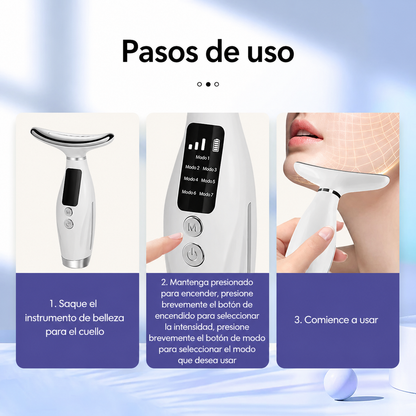 Masajeador Facial LED 7 Colores – Lifting y Rejuvenecimiento Facial