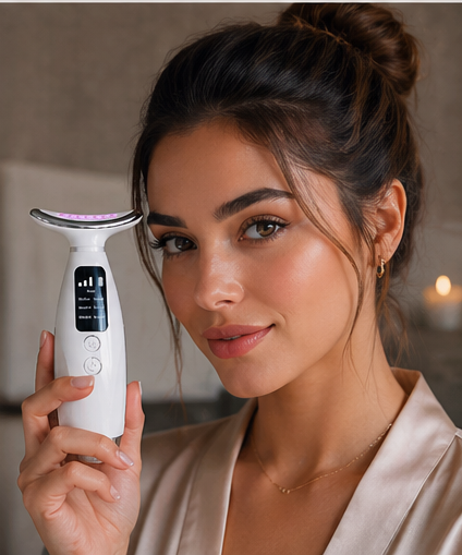 Masajeador facial LED 7 colores tecnolog&iacute;a
